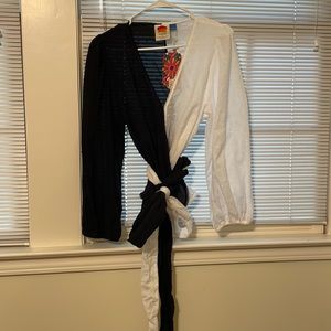 Farm Rio for Anthropologie wrap blouse